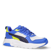 Trinity 2 sneaker in tessuto e ecopelle ragazzo grigio blu giallo | Boscaini Scarpe