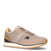 Sneaker in ecopelle e tessuto marrone tabacco | Boscaini Scarpe