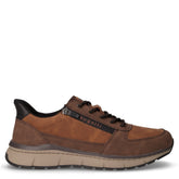 Sneaker in ecopelle con zip laterale marrone cognac | Boscaini Scarpe