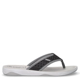 Infradito in gomma con fascia traforata nero grigio | Boscaini Scarpe