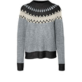 SIMONE NORDIC PULLOVER dark grey melange - Maglieria Donna | Boscaini Scarpe