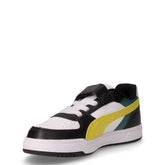 Caven III block ac+ps sneaker in ecopelle bambino nero e giallo | Boscaini Scarpe