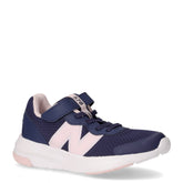 578 sneaker in tessuto ed ecopelle bambina navy rosa | Boscaini Scarpe