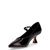 Décolleté a punta in ecopelle nero vernice | Boscaini Scarpe