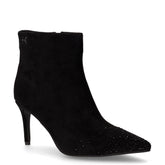 Tronchetto a punta in tessuto con strass nero | Boscaini Scarpe