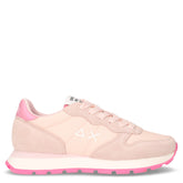 Ally Solid sneaker in pelle e tessuto porcellana | Boscaini Scarpe