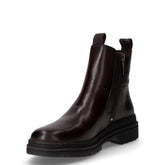 Stivaletto in pelle con zip mocca | Boscaini Scarpe