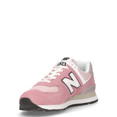 574 sneaker in pelle e tessuto rosa naturale | Boscaini Scarpe