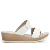 Ciabatta con zeppa bianco | Boscaini Scarpe