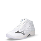 Scarpa da pallavolo mid in tessuto tecnico bianco nero | Boscaini Scarpe