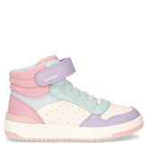 Washiba sneaker in tessuto ed ecopelle bambina rosa bianco - GEOX BAMBINO | Boscaini Scarpe