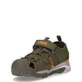 S.lake jr 2523 sandalo a punta chiusa da bambino in tessuto verde | Boscaini Scarpe