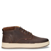 Mid sneaker in pelle testa di moro | Boscaini Scarpe