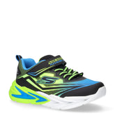 S Lights Flex Glow Ultra sneaker in tessuto con luci bambino nero lime | Boscaini Scarpe