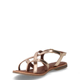 Sandalo infradito in pelle oro | Boscaini Scarpe