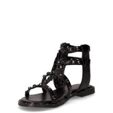 Sandalo in ecopelle con borchie bambina nero | Boscaini Scarpe