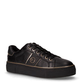 Sneaker in ecopelle con platform nero oro | Boscaini Scarpe