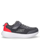 Go Run 400 V2 Quanta Stride sneaker in tessuto ed ecopelle bambino grigio rosso | Boscaini Scarpe