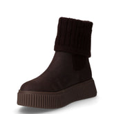 Polacchino in ecopelle e tessuto marrone | Boscaini Scarpe