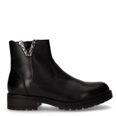 Stivaletto in pelle con zip nero | Boscaini Scarpe