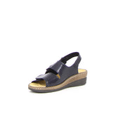 Sandalo con zeppa blu | Boscaini Scarpe