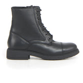 Stivaletto stringato con zip nero - Donna | Boscaini Scarpe