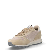 Ally Glitter sneaker in tessuto e pelle ragazza beige | Boscaini Scarpe
