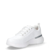 Skech Air Dynamight 2.0 Modern Glimpse sneaker in ecopelle bianco argento | Boscaini Scarpe