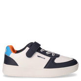 Sneaker in ecopelle bambino blu bianco | Boscaini Scarpe