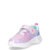 Assister sneaker in tessuto ed ecopelle con luci bambina lilla | Boscaini Scarpe
