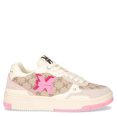 Sneaker in ecopelle e pelle bianco beige rosa - RICHMOND | Boscaini Scarpe