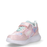 Sneaker in ecopelle e tessuto con luci bambina rosa | Boscaini Scarpe