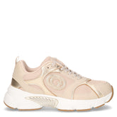 Sneaker in ecopelle e tessuto sabbia | Boscaini Scarpe