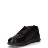 Sneaker in pelle con zip nero | Boscaini Scarpe