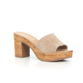 Ciabatta con tacco taupe - Mid Season Ciabatte Donna | Boscaini Scarpe