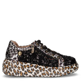 Sneaker in pelle e tessuto nero - Sneakers Donna | Boscaini Scarpe