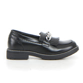 Mocassino con frangia e catenella bambina black - Mid Season Sale Ballerine Bambina | Boscaini Scarpe