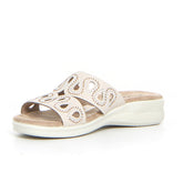 Ciabatta con strass taupe | Boscaini Scarpe