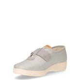 Pantofola in tessuto con strappo grigio granito | Boscaini Scarpe
