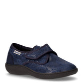 Pantofola in tessuto con strappo blu | Boscaini Scarpe