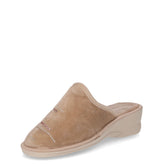 Ciabatta da casa in tessuto beige | Boscaini Scarpe
