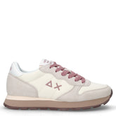 Ally Solid sneaker in tessuto e pelle bianco panna | Boscaini Scarpe