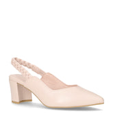 Slingback in ecopelle con tacco rosa polvere | Boscaini Scarpe