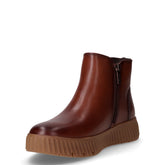 Stivaletto in pelle con zip cognac nappa | Boscaini Scarpe