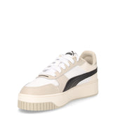 Carina Street sneaker in ecopelle bianco nero deserto | Boscaini Scarpe