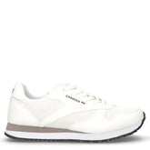 Sneakers in tessuto ed ecopelle bianco | Boscaini Scarpe
