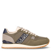 Sneaker in ecopelle e tessuto verde blu | Boscaini Scarpe