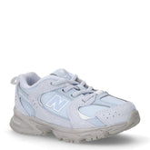 530 sneakers in pelle e tessuto oxford blu bianco | Boscaini Scarpe