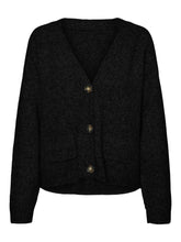 Cardigan in maglia con bottoni nero | Boscaini Scarpe
