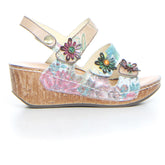 Sandalo con zeppa beige - Sandali Con Tacco Donna | Boscaini Scarpe